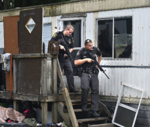 Mon County Sheriff's Department called to mobile home after shots were fired